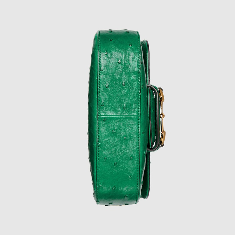 658574.EY0DG.3160.015.060.0000.Light Gucci Horsebit 1955 ostrich mini bag